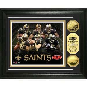  Saints Super Bowl XLIV 24KT Gold Coin Team Force Photo 