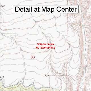 USGS Topographic Quadrangle Map   Snipes Creek, Washington (Folded 