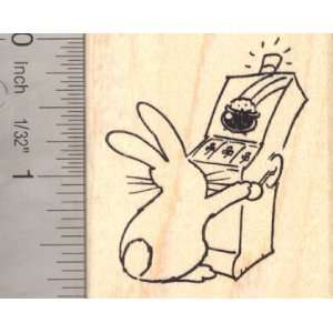  Lucky Rabbit Rubber Stamp, Casino, Slot Machine Arts, Crafts & Sewing