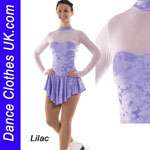 Lilac crushed velvet skating dress