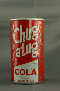 Vintage Advertising Chug A Lug Cola Red & White Pop Soda Can South 