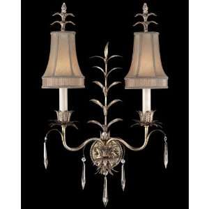 Fine Art Lamps 409050ST Pastiche 2 Light Sconces in Platinized Silver 