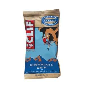 CLIF BAR Chocolate Chip Energy Bar 12 Count  Grocery 