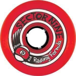  SECTOR 9 RACE 82a 69mm RED slalom (Set Of 4) Sports 