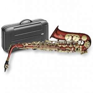 Stagg 77 SA/RD Alto Saxophone with ABS Case   Red Body 