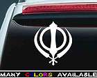 Khanda Symbol Wall/Car/Truck Decal/Sticker ANY COLOR sikhs 