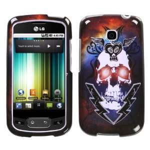 LG P509 (Optimus T) Lightning Skull Phone Protector Cover 