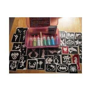    Classic Tie Dye Glitter Tattoo Face Paint Kit Toys & Games