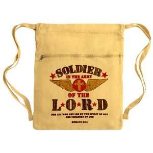   Bag Sack Pack Yellow Soldier in the Army of the Lord 