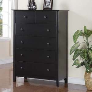  Townhouse Five Drawer Chest in Shiraz Black