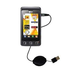  Retractable USB Cable for the LG KP500 with Power Hot Sync 