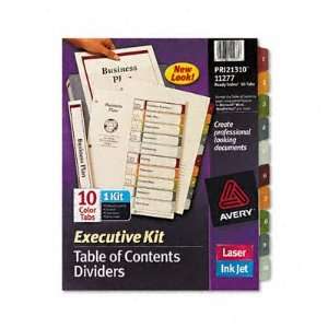  Avery Executive Rdy Index Table/Cnts Dvdrs, 10 Tab, 1 10 