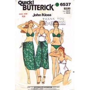   6573 Vintage Sewing Pattern John Kloss Swimsuit Bikini Skirt Siz 6   8