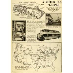  1928 Article Motor Bus Sleeper Diagram Construction 