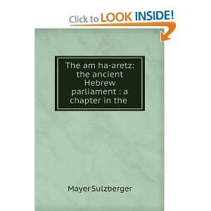   The Am Ha aretz the ancient Hebrew Parliament Mayer Sulzberger Books