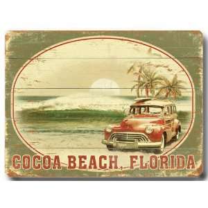  Cocoa Beach Florida Wooden Sign