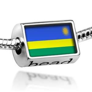  Beads Rwanda Flag   Pandora Charm & Bracelet Compatible 