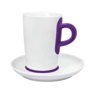  , Coffeemania touch violet macchiato cup with saucer 11.84 fl.oz