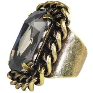  Tallulah Khaki Gold Fashion Cocktail Ring Jewelry