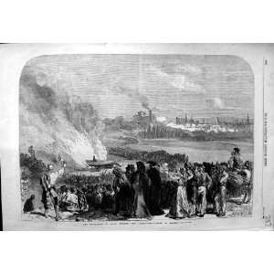  1868 REVOLUTION SPAIN BURNING GARROTTING SCAFFOLD