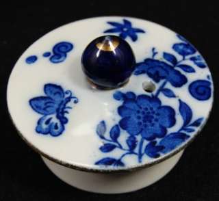 Flow Blue Royal Doulton Clifton Creamer Sugar Bowl Lid  