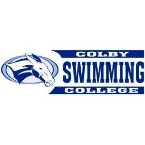  DECAL B LOGO+COLBY/SWIMMING/COLLEGE   8 x 2.5 Sports 
