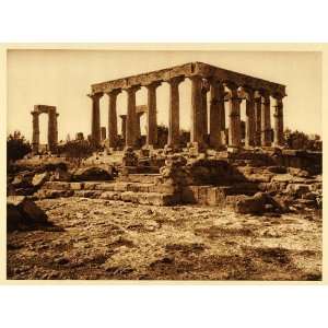   Afea Aphaea Aegina Island Saronic Gulf Ruin   Original Photogravure