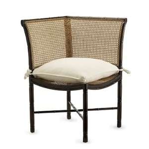  Williams Sonoma Home Folly Corner Chair, Chocolate, Cotton 