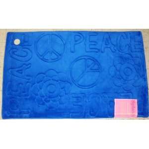  Blue Peace Signs Splash Ultra Soft Memory Foam Anti 
