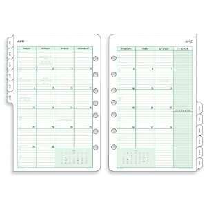  Day Timer Recycled 2 Page/Month Tabs Planner Refill, Desk 