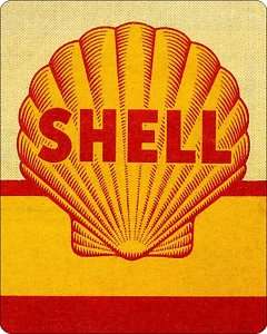Shell Oil 40s large metal replica nostalgic sign 15x19  