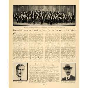  1930 Print Toscanini New York Philharmonic Orchestra 