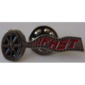  Movie Film Reel with word Fast Button Pin Badge 1 1/4 