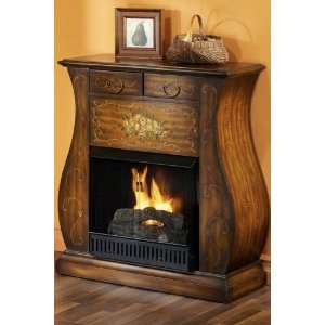  Hand painted Bombe Ventless Fireplace