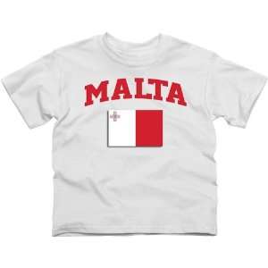  Malta Youth Flag T Shirt   White