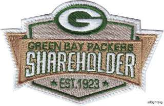 NFL GREEN BAY PACKERS SHAREHOLDER EMBROIDERED SEW ON PATCH  