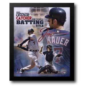 Joe Mauer   2006 AL Catcher Batting Title / Port. Plus 12x14 Framed 