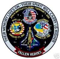 FALLEN HEROES SPACE SHUTTLE COLUMBIA APOLLO 12 PATCH  