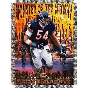  Brian Urlacher Chicago Bears Woven Tapestry Throw Sports 