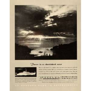 1945 Ad Wheeler Shipbuilding 75 Yacht Whitestone L.I.   Original 