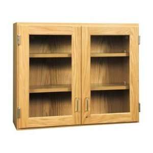 Diversified Woodcrafts D06 3012 Solid Oak Wood Glass Wall Cabinet with 