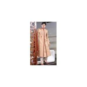  Beige Jamewar Sherwani