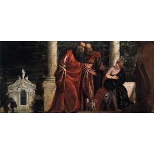  Hand Made Oil Reproduction   Paolo Veronese   24 x 12 