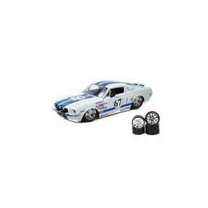   Shelby GT 500 1/24 Pro Street White w/Blue Stripes #67 Toys & Games