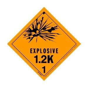  Explosive 1.2K Label, 4 X 4, hml 461, 500 Per Roll 