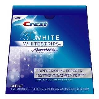 Crest 3D White Whitestrips Dental Whitening Kit, Professional Effects 