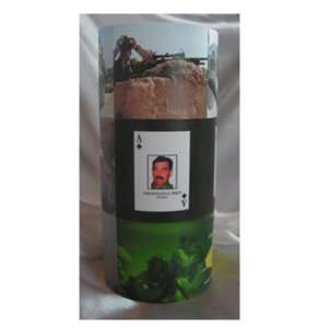Iraqi Freedom Commemorative Candle Glass Holder   Reusable   3.25 dia 