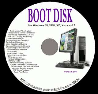 BOOT DISK FOR PC REPAIR, RESCUE, FIX & WINDOWS RECOVERY  