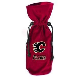 Calgary Flames 14 Velvet Wine Bag   Set of 3   NHL Hockey  