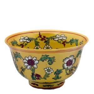  Shanghai Double glazed Ceramic Bowls   Yellow Everything 